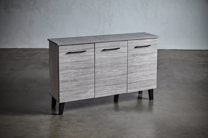 Emilia mid-century modern finished fiberboard multipurpose sideboard