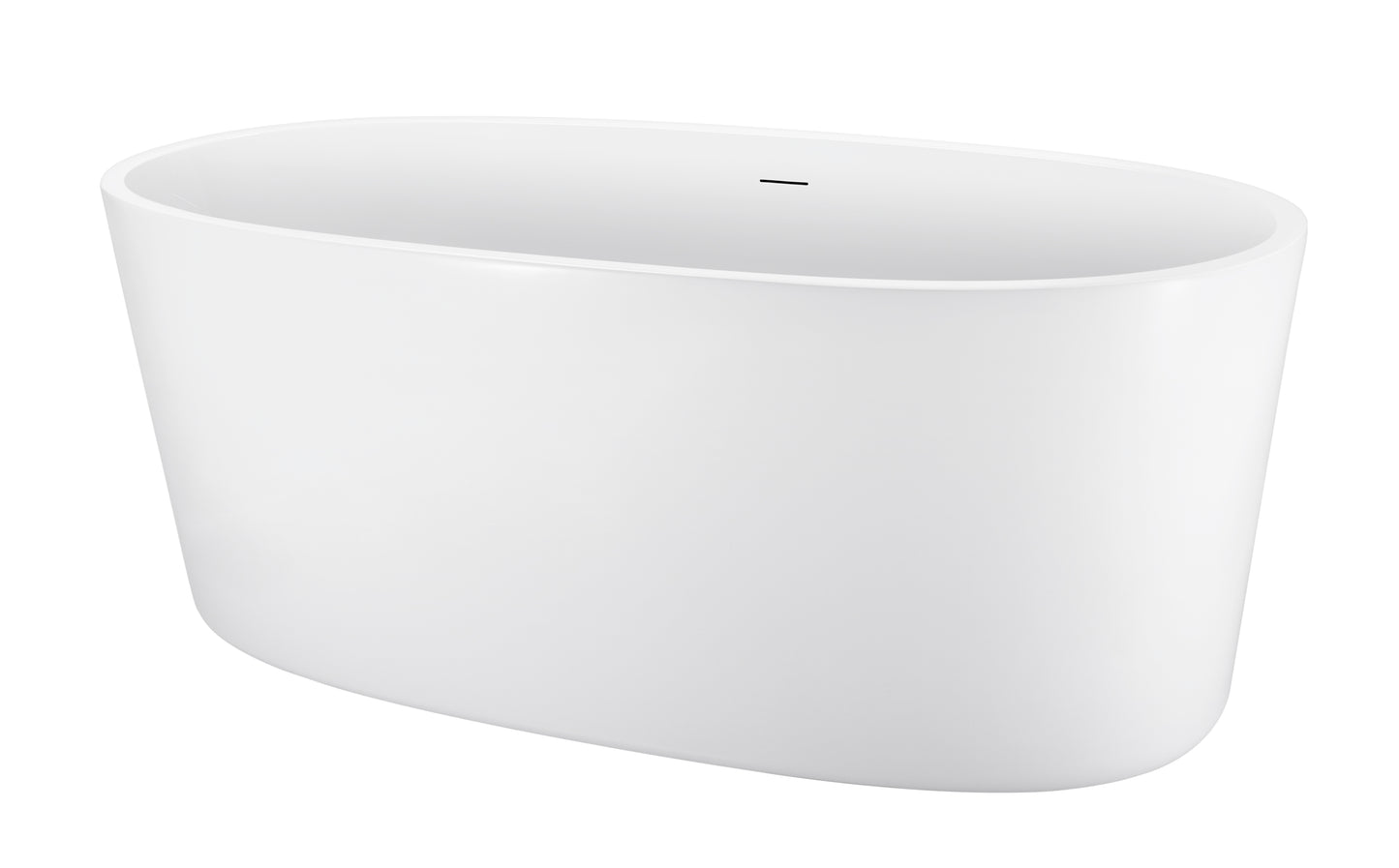 67" 100% Acrylic Freestanding Bathtub，Contemporary Soaking Tub，white Bathtub