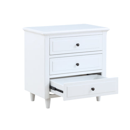 U_STYLE 3-Drawer Nightstand Storage Wood Cabinet