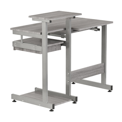 Techni Mobili Complete Computer Workstation Desk, Grey