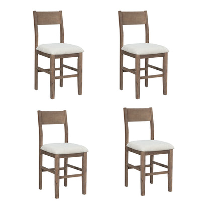 TOPMAX Farmhouse Counter Height 4-Piece Dining Chairs for Small Places, Brown