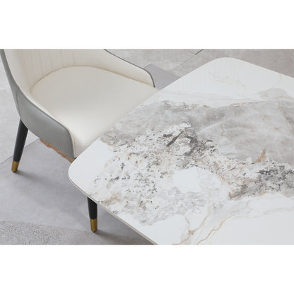 71 inch Fashion  sintered stone dining table with T shape Leg