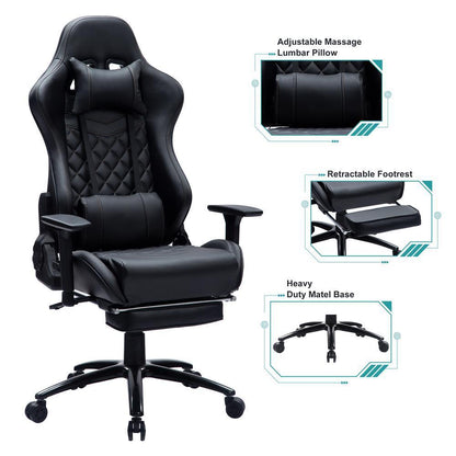 Vanbow.Seat Height Adjustable Swivel Racing Office Computer Ergonomic Video Game Chair