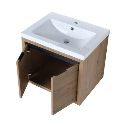 Bathroom Cabinet With Sink,Soft Close Doors,Float Mounting Design,24 Inch For Small Bathroom,24x18-00924 IMO-1（KD-Packing）