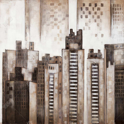 Square city - 08x08 Print on canvas
