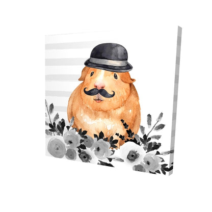 Guinea pig detective - 16x16 Print on canvas