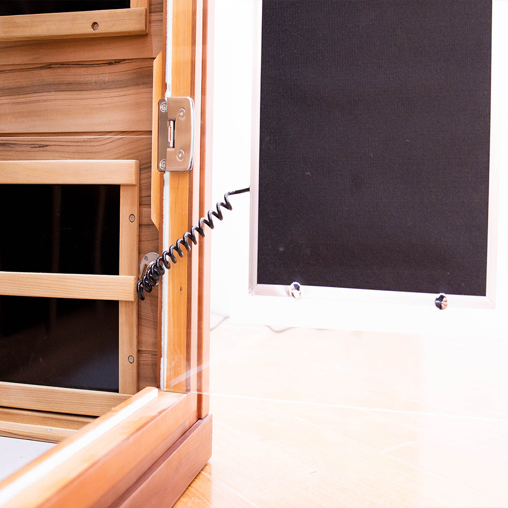 One person red cedar far infrared sauna room