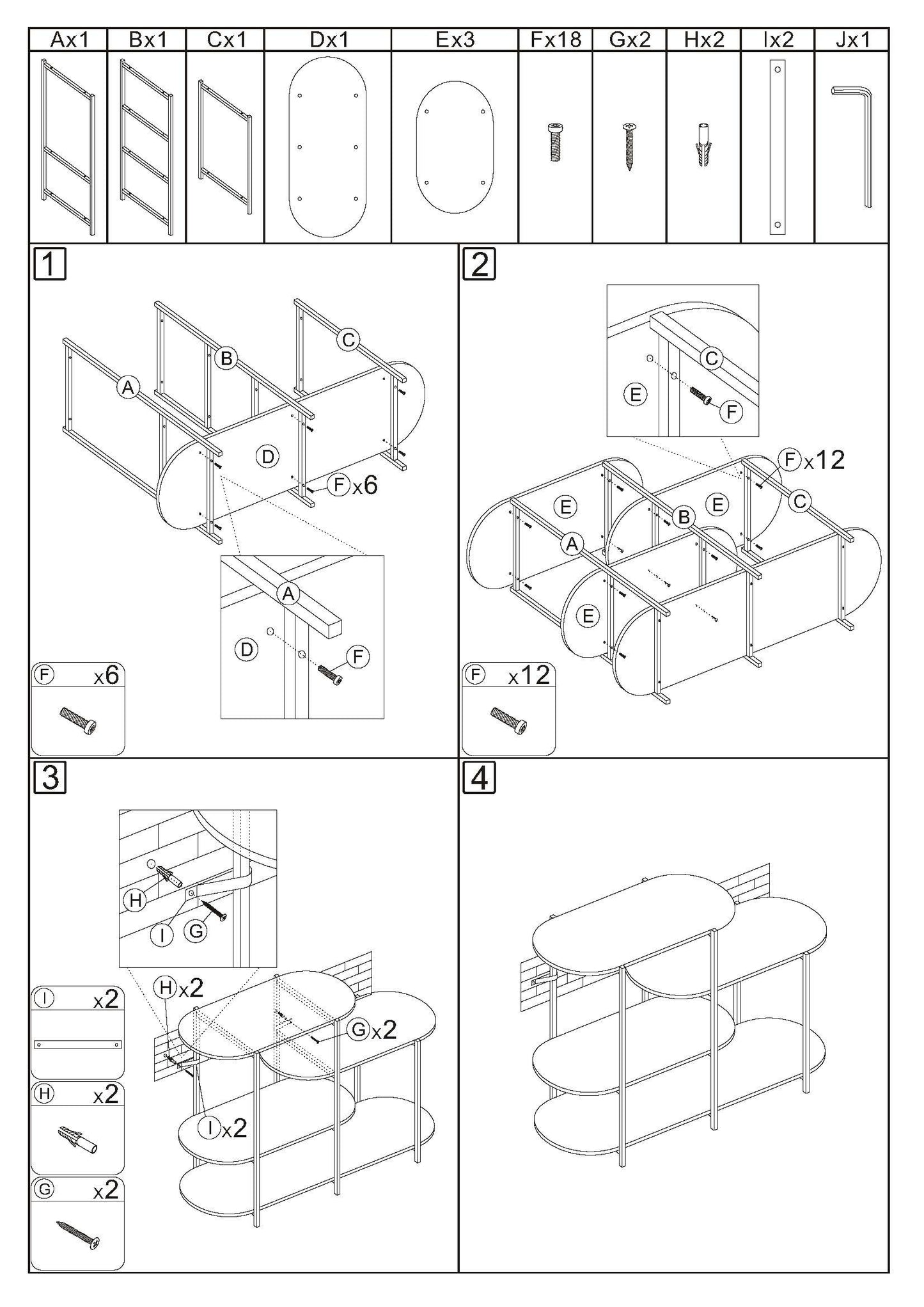 4-Tier Multi-Function Storage Shelf,Living Room Bookshelf, Small Kitchen Shelf,Marble White