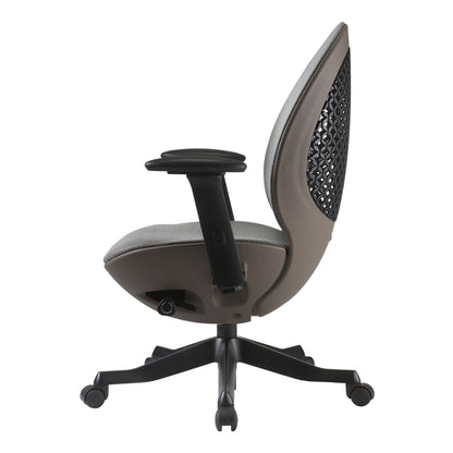 Techni Mobili Deco LUX Executive Office Chair, Taupe