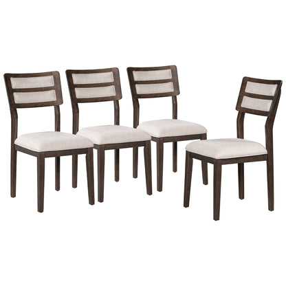 TREXM Classic and Traditional Style 6 - Piece Dining Set, Includes Dining Table, 4 Upholstered Chairs & Bench (Espresso)