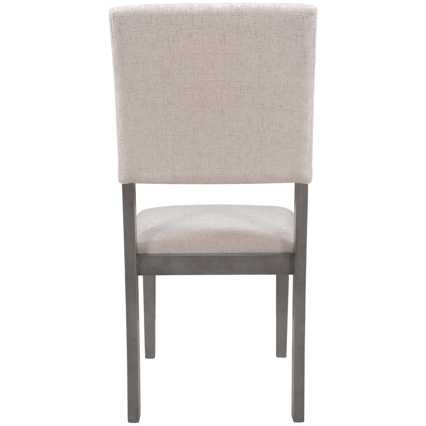 TOPMAX Mid-Century Wood 4 Upholstered Dining Chairs for Small Places, Beige