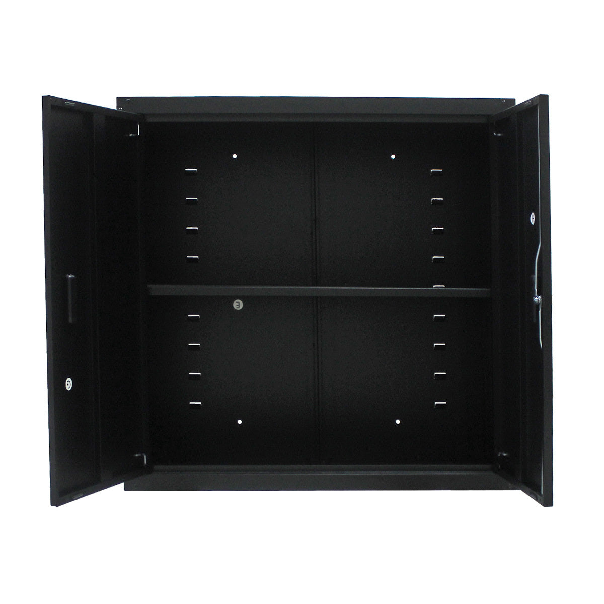 Metal Storage Cabinet with Locking Doors and One  Adjustable Shelves