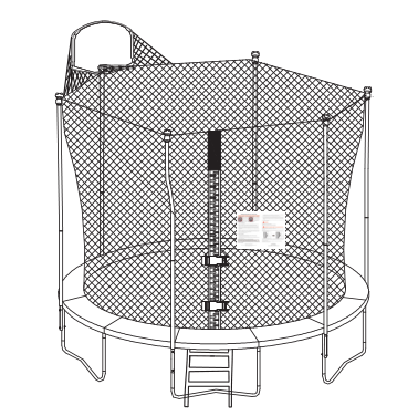 6 Ball Cap and 6 Pole Cover Only For MRS 12ft 14ft trampoline SW0032 SW0033