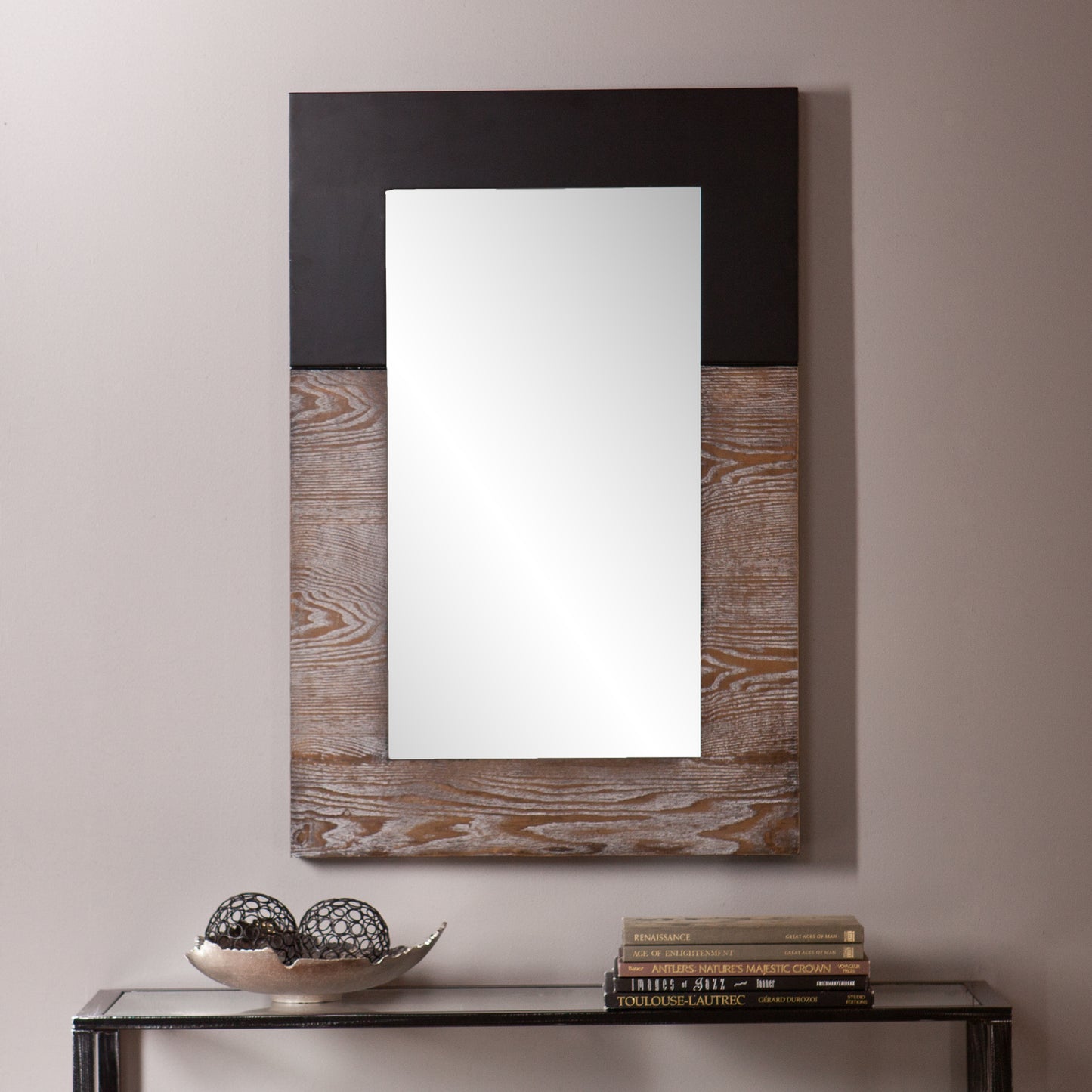 Wagars Mirror - Burnt Oak/Black