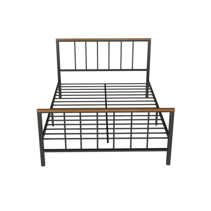 Metal Platform Bed frame with Headboard and Footboard,Sturdy Metal Frame, No Box Spring Needed(Full)