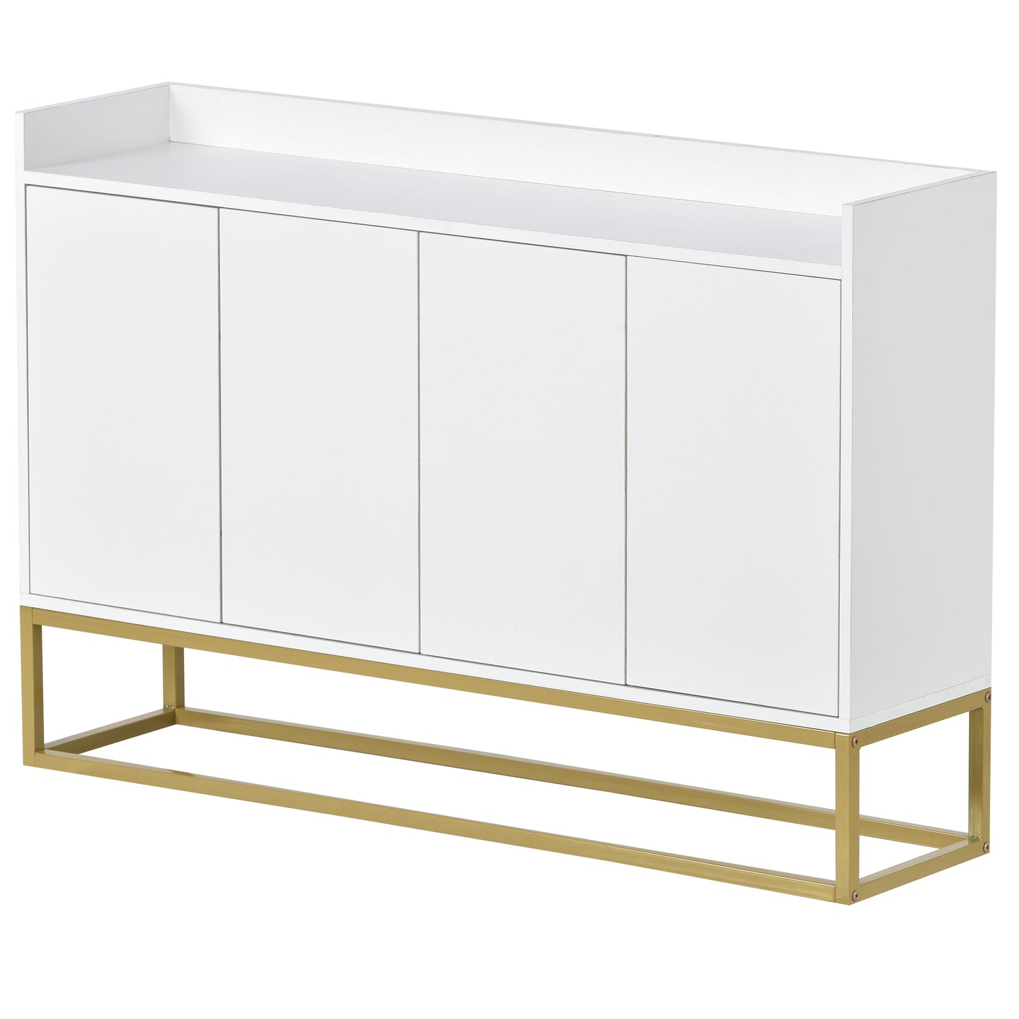 TREXM Modern Sideboard Elegant Buffet Cabinet with Large Storage Space for Dining Room, Entryway (White)