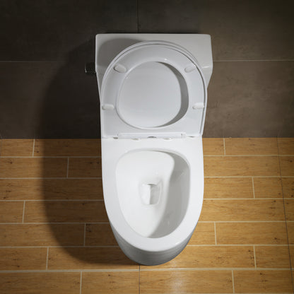 1.28 GPM (Water Efficient) One-Piece ADA Elongated Toilet, Soft Close Seat Included (cUPC Approved) - 28.7"x16.5"x28.7"