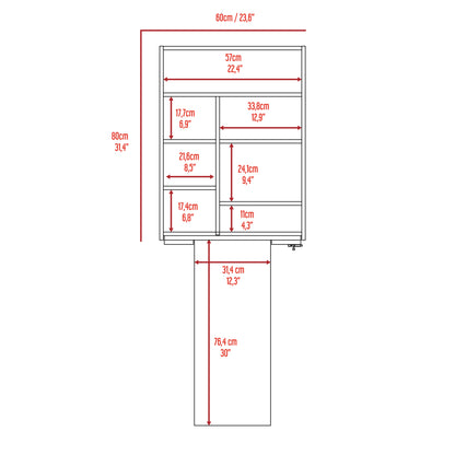 Wakeman Rectangle Foldable Desk Light Grey