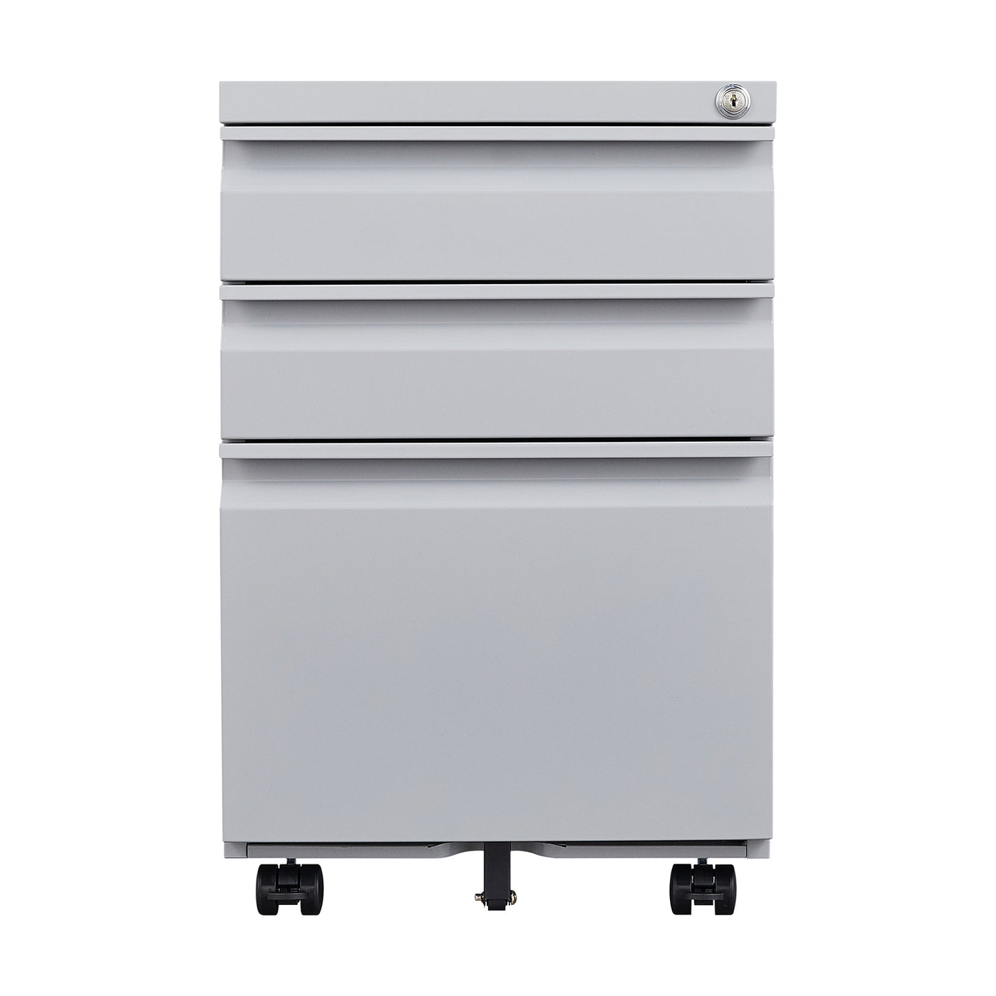 3 Drawer Mobile Locking File Cabinet, Rolling Filing Cabinet for Letter/A4 Size With 5 Wheels ,GREY