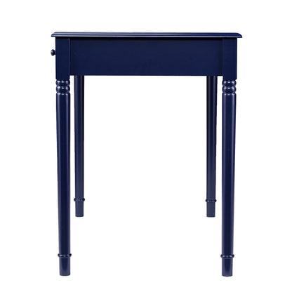 Janice Farmhouse 2-Drawer Writing Desk - Navy