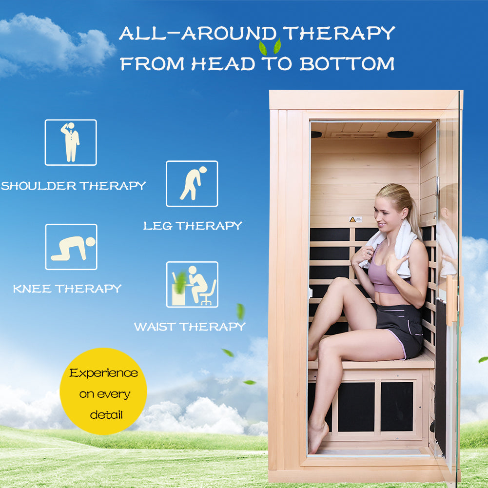 One person far infrared sauna room