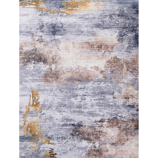 ZARA Collection Abstract Design Gray Brown Rust Machine Washable Super Soft Area Rug