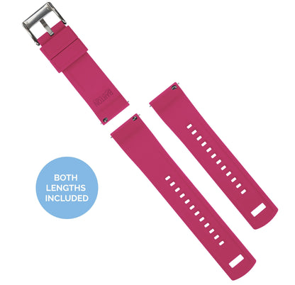 Amazfit Bip | Elite Silicone | Black Top / Pink Bottom by Barton Watch Bands