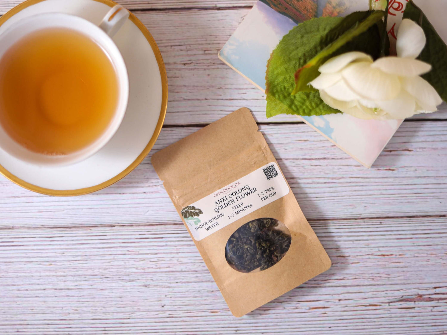 Anxi Oolong Golden Flower by Open Door Tea