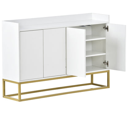 TREXM Modern Sideboard Elegant Buffet Cabinet with Large Storage Space for Dining Room, Entryway (White)