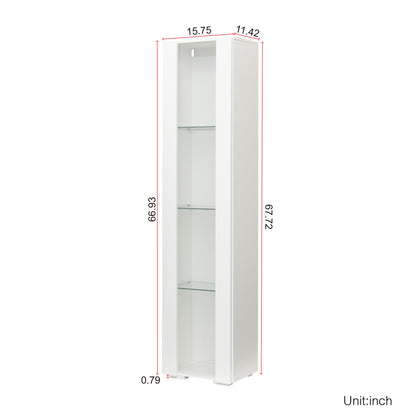 Side cabinet with aluminum strip lamp,