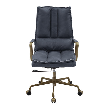 ACME Tinzud Office Chair, Gray Leather 93165