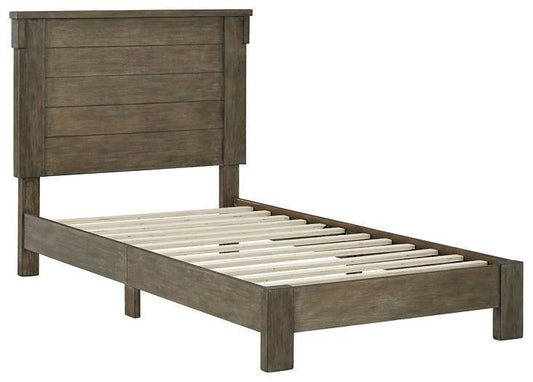 Ashley Shamryn Brown Gray Casual Twin Panel Bed B436-71