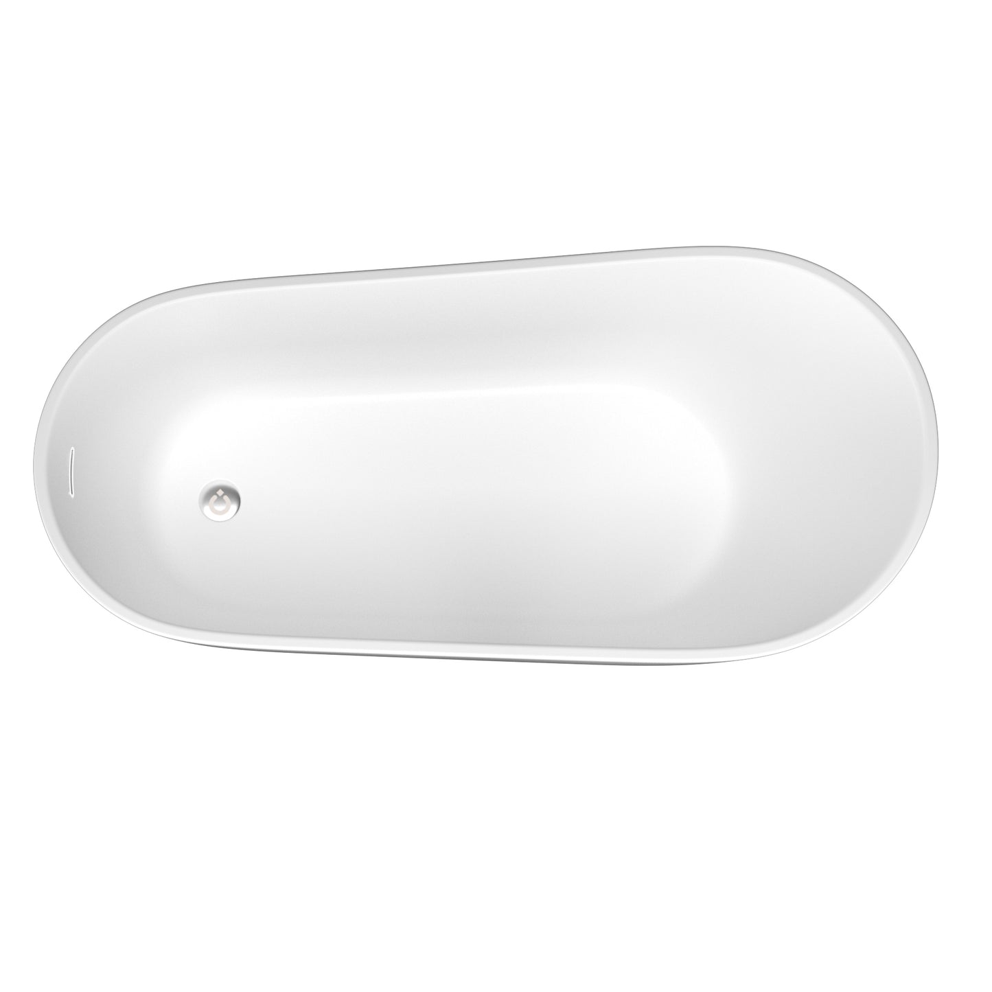 Acrylic Alcove Freestanding Soaking Bathtub-63‘’