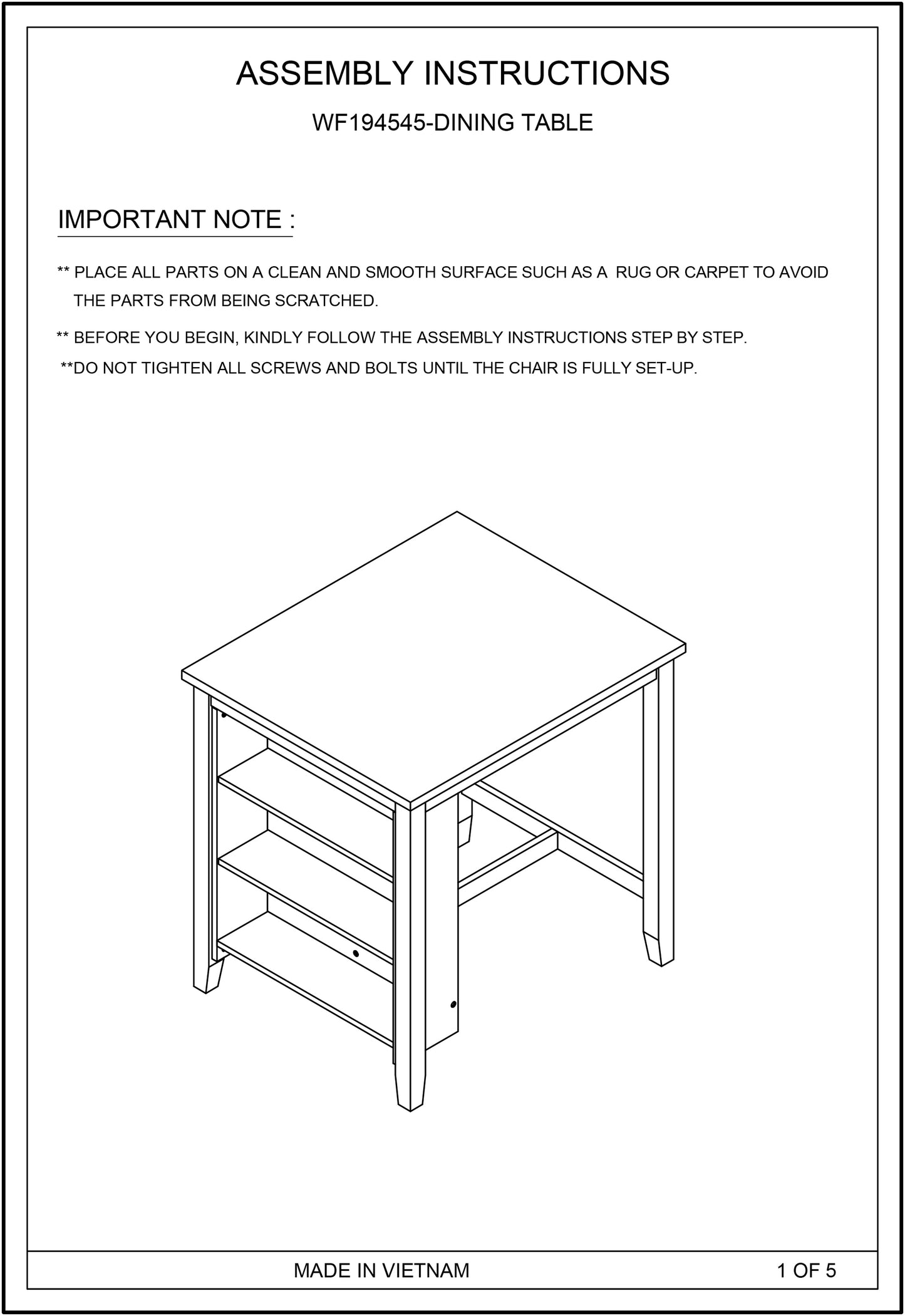 TOPMAX 3 Piece Dining Table with Padded Stools, Table Set with Storage Shelf,Dark Gray