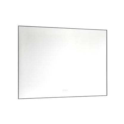 Super Bright Led Bathroom Mirror with Lights, Metal Frame Mirror Wall Mounted Lighted Vanity Mirrors for Wall, Anti Fog Dimmable Led Mirror for Makeup, Horizontal/Verti  \\\\nGun Gray Metal