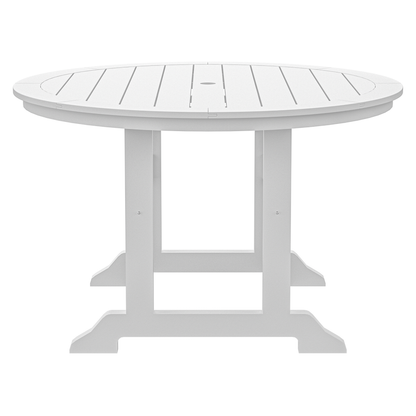 HDPE Round Dining Table, White