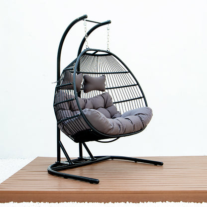 FOLDING DOUBLE SWING CHAIR w/CUSHION