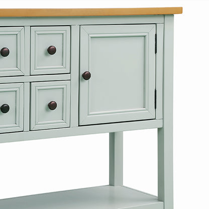 TREXM Cambridge Series Buffet Sideboard Console Table with Bottom Shelf (Lime White)