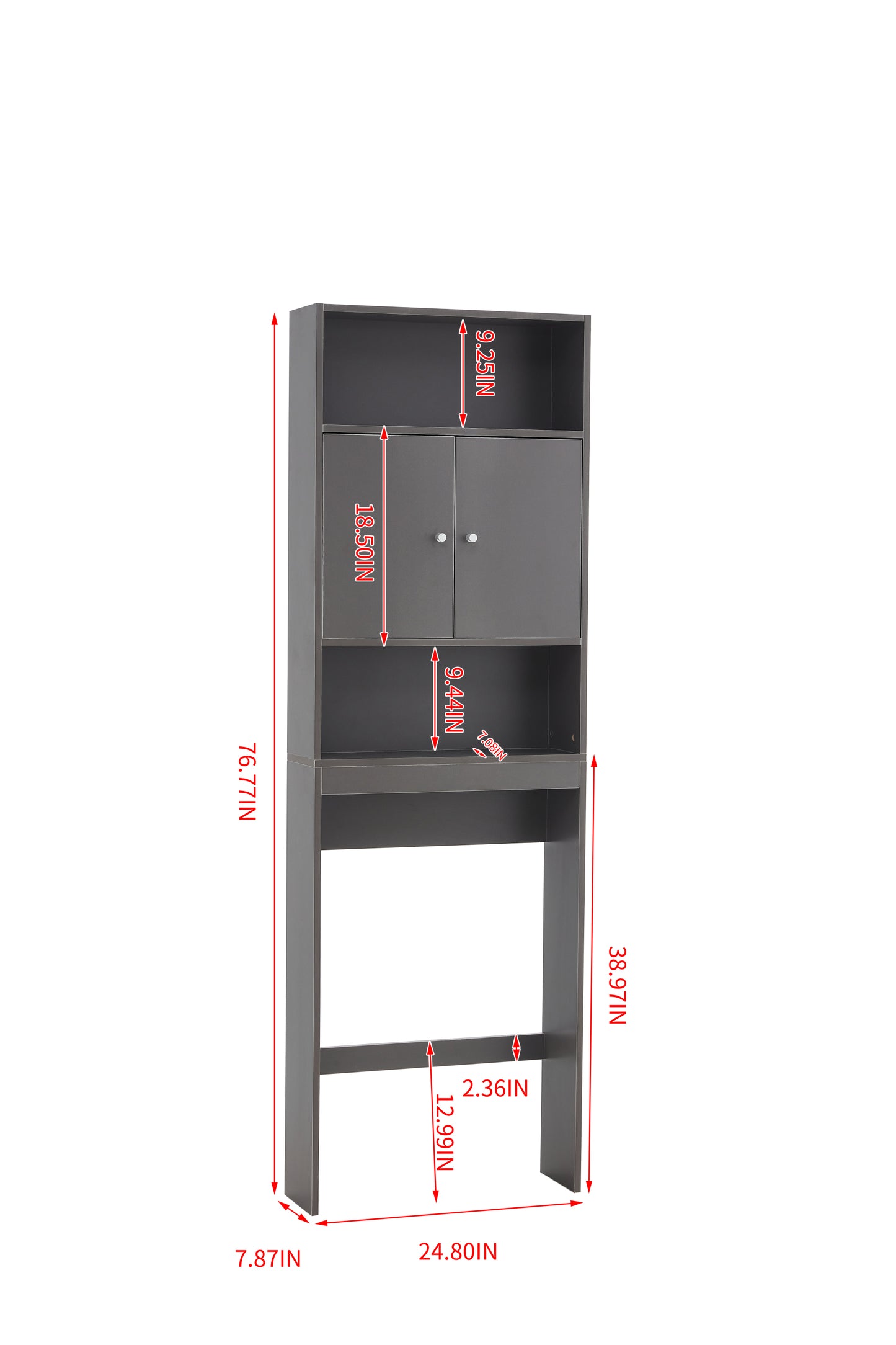 Tollilet storage cabinet grey