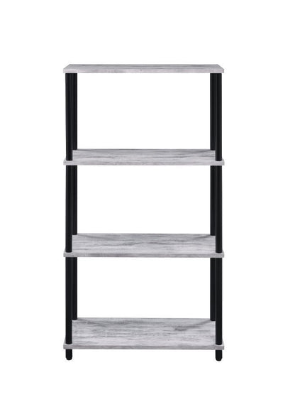 ACME Nypho Bookshelf, Antique White & Black Finish 92737