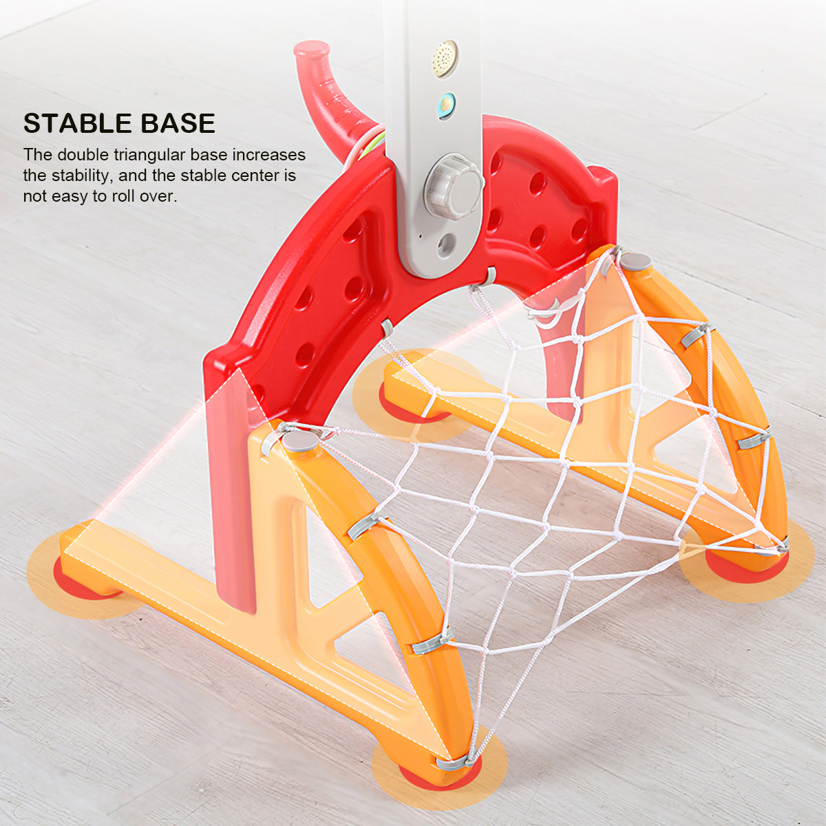 Kids Toddler Basketball Stand Adjustable Height, 3-in-1 Indoor Activity Center