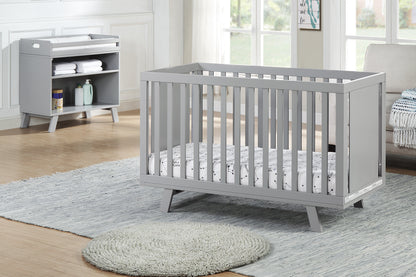 Livia 3-in-1 Convertible Island Crib Gray/Gray