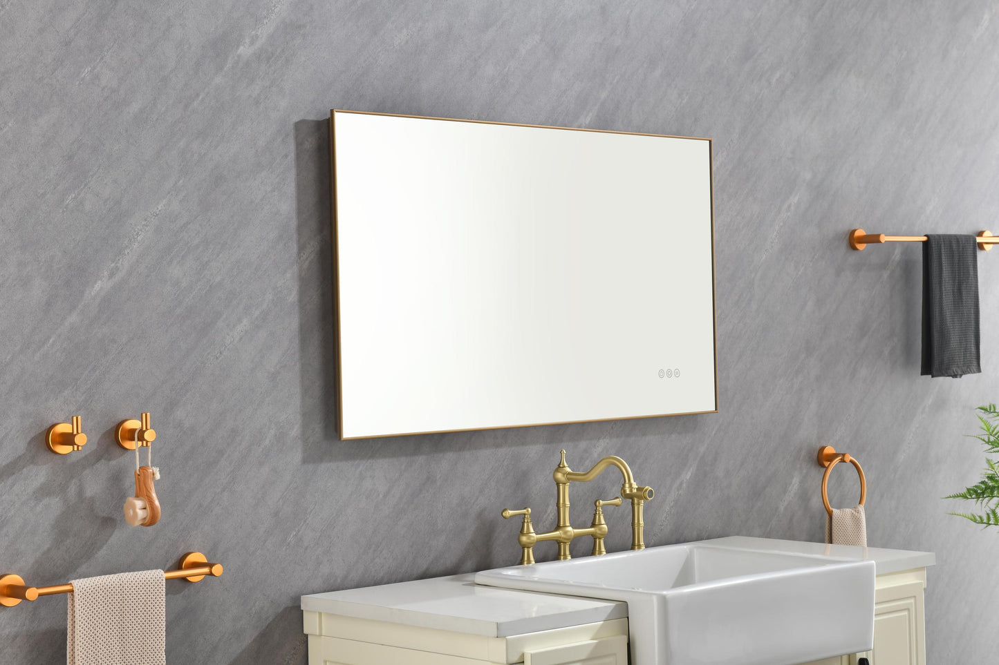 42x 24Inch LED Mirror Bathroom Vanity Mirror with Back Light, Wall Mount Anti-Fog Memory Large Adjustable Vanity Mirror