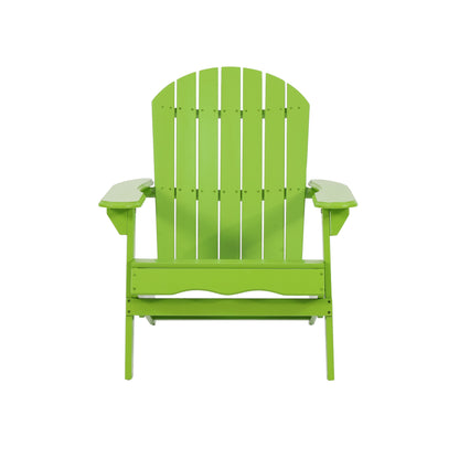 Cartagena Outdoor Acacia Wood  Light Green Adirondack   Chair