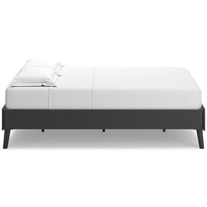 Ashley Charlang Black Contemporary Full Platform Bed EB1198-112