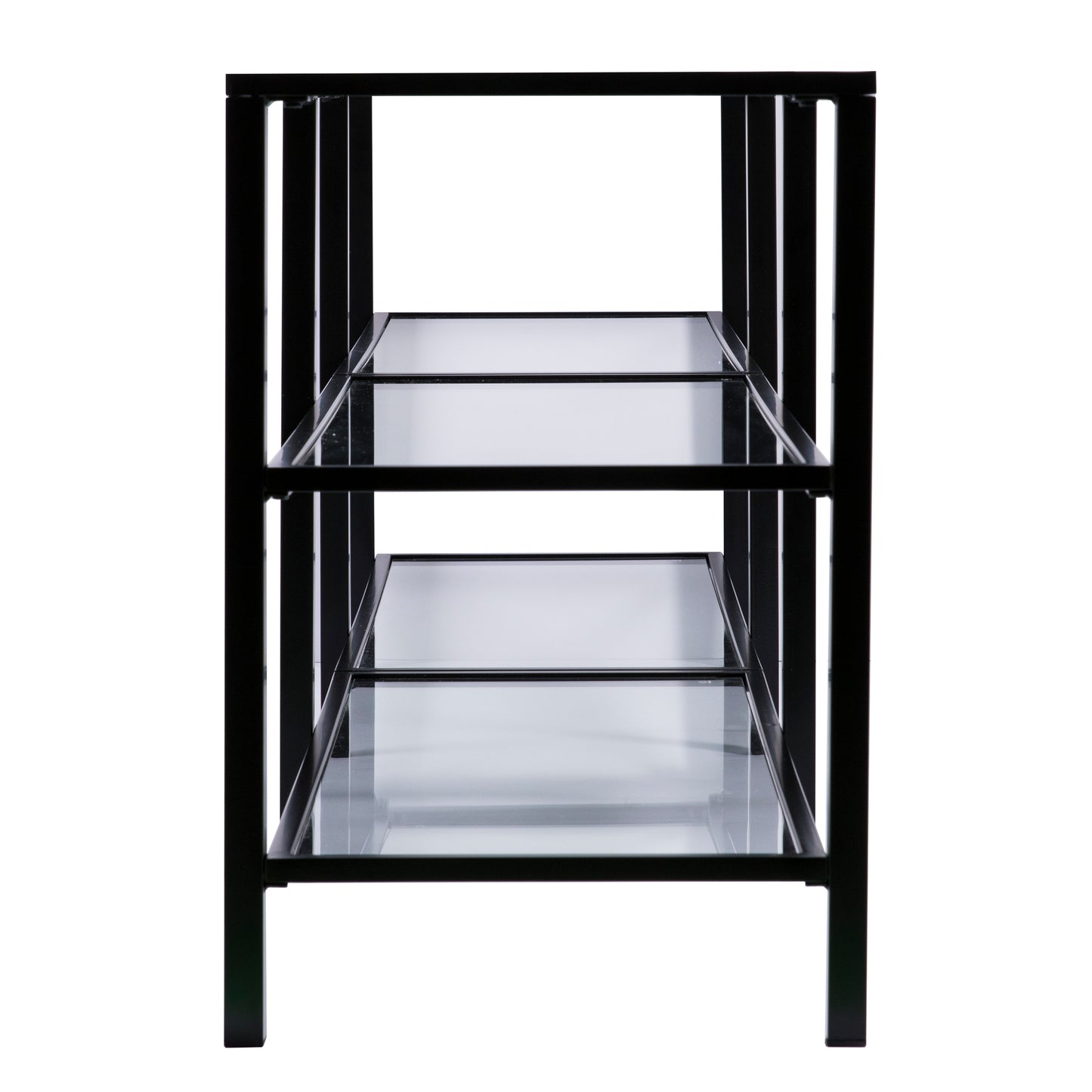 Tyler Metal/Glass TV Stand – Transitional Style - Black