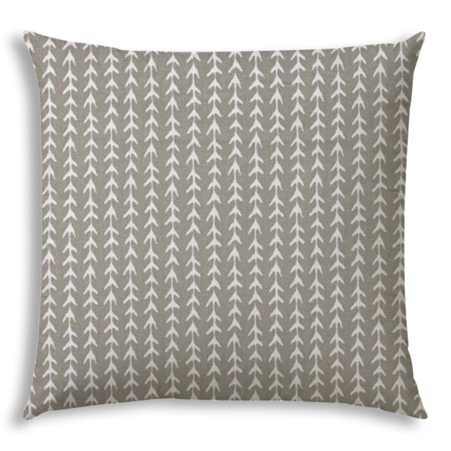 TREK Taupe Indoor/Outdoor Pillow - Sewn Closure