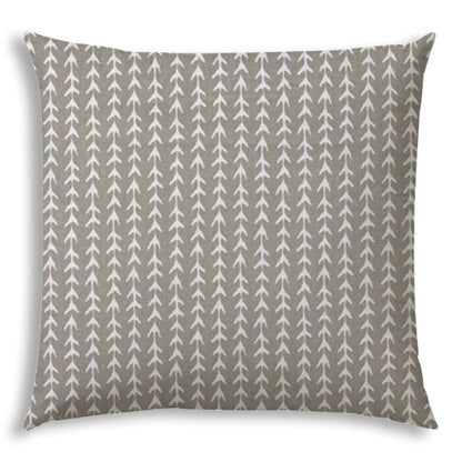 TREK Taupe Indoor/Outdoor Pillow - Sewn Closure