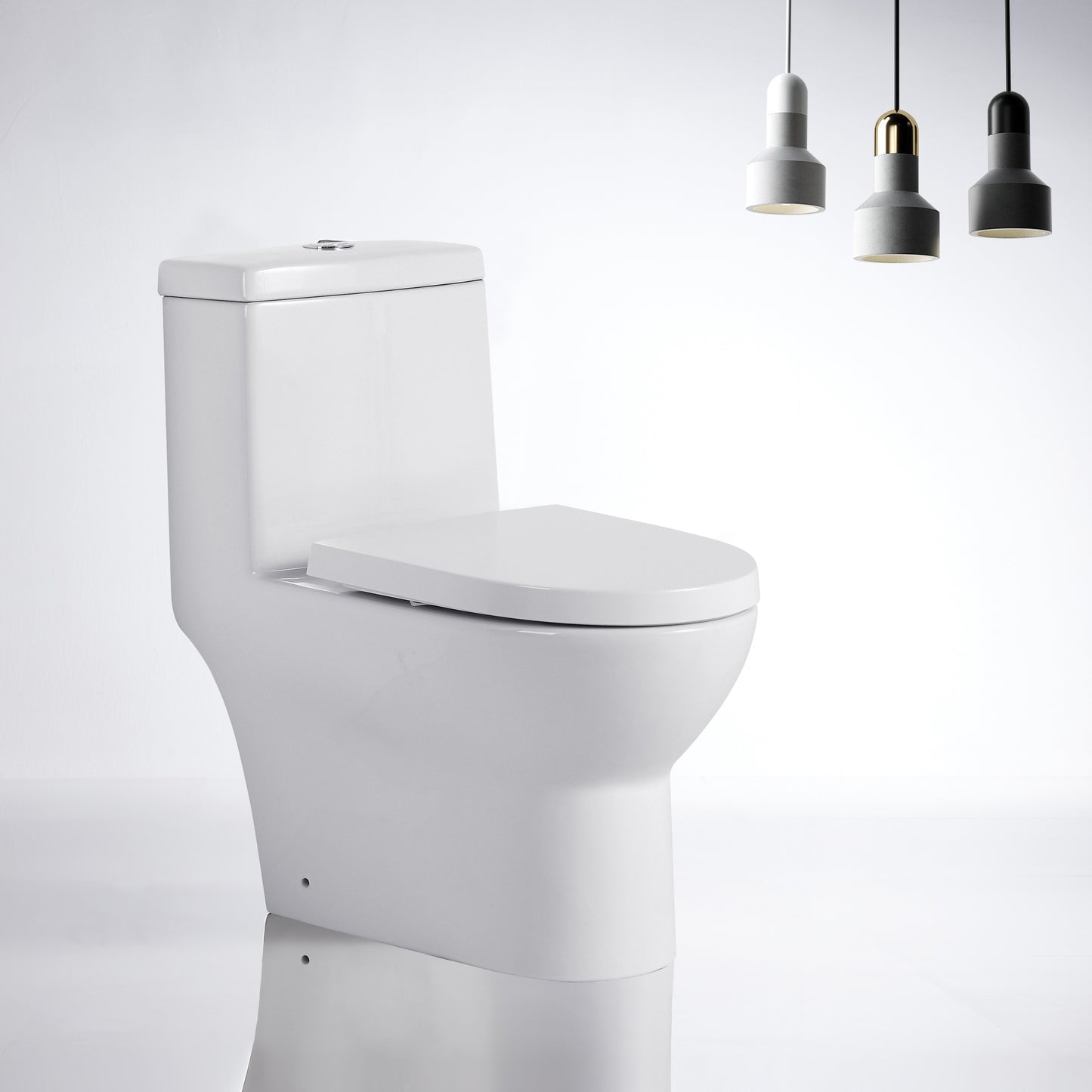 Ceramic One Piece Toilet 28 Inch Length With Soft Close Seat(G-lemon SKU:BTC153MOWH)