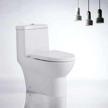 Ceramic One Piece Toilet 28 Inch Length With Soft Close Seat(G-lemon SKU:BTC153MOWH)